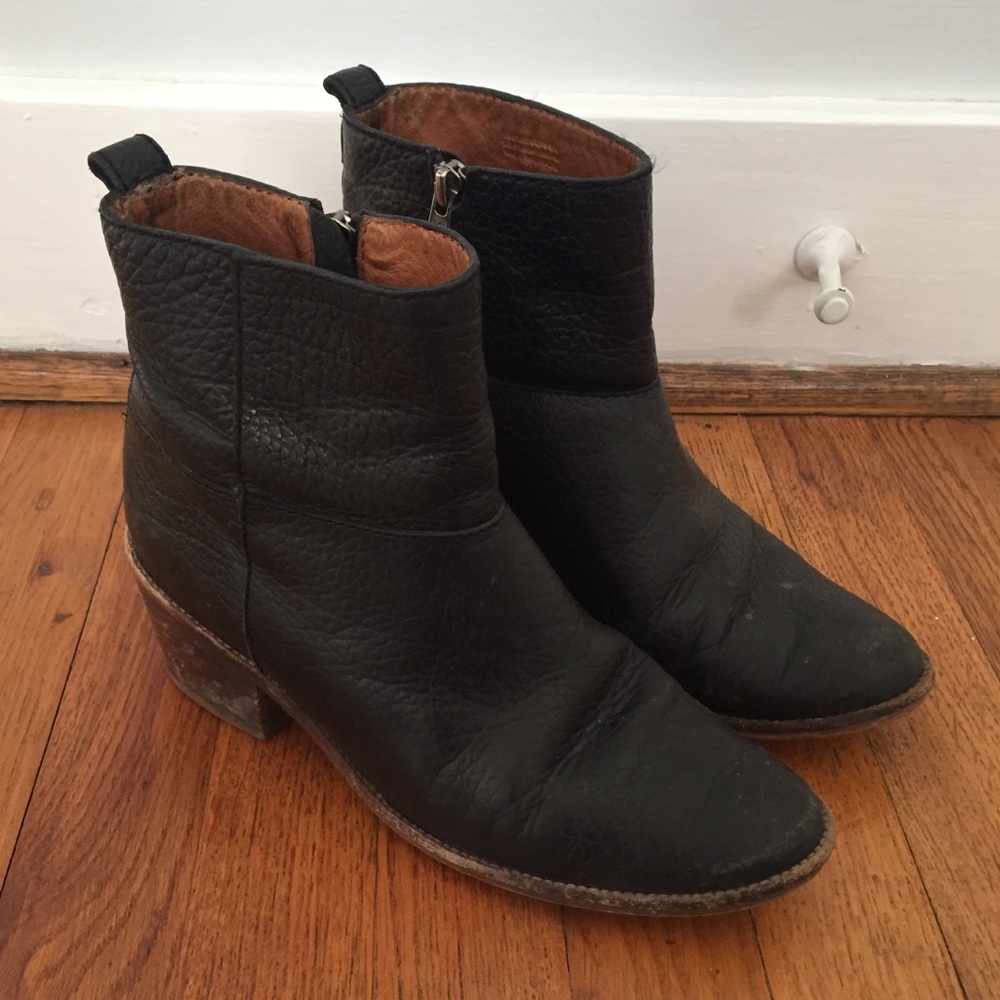 Madewell Perrie Boots Black Leather